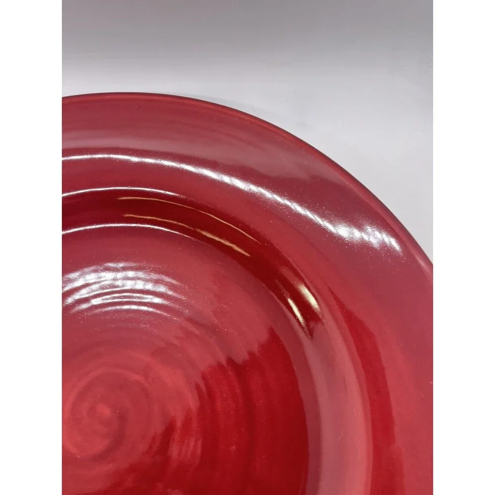 Pottery Barn Sausalito Merlot Red Plate 12.25